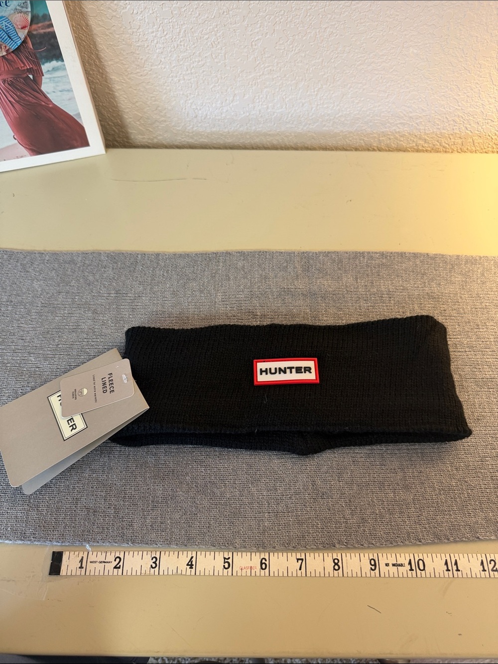 Hunter Black Knit Ear Warmer Headband